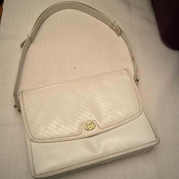 Gucci Handbags - Gucci Vintage White Purse Handbag